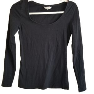 ZARA BASIC BLACK LONG SLEEVE TEE